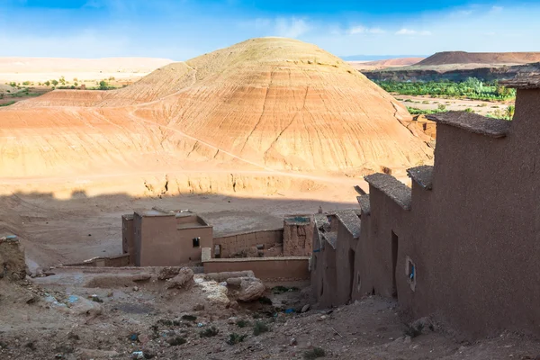 Part of the Castle of Ait Benhaddou, a fortified city, the forme — Stock Photo, Image