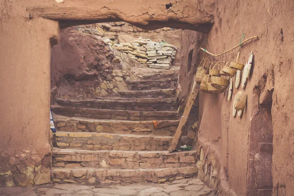 Une partie du château d'Ait Benhaddou, une ville fortifiée, la forme — Photo