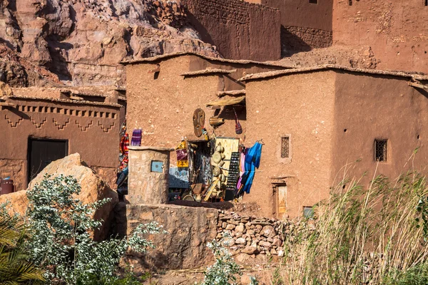 Part of the Castle of Ait Benhaddou, a fortified city, the forme — Stock Photo, Image