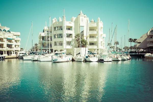 BENALMADENA, SPAIN - MAY 5,2013: view of Puerto Marina in Benalm — Stock Photo, Image