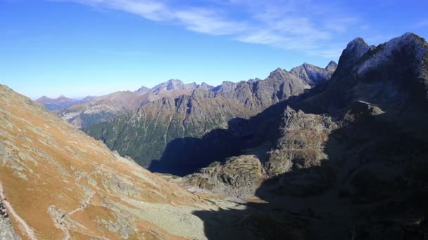 タトラ山脈、休日、ザコパネ、ポーランド、ヨーロッパでポーランドの山々 のパノラマ — ストック動画