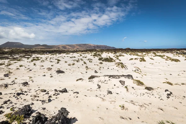 La côte de l'océan Atlantique près de la ville Orzola sur Lanzarote, Canar — Photo