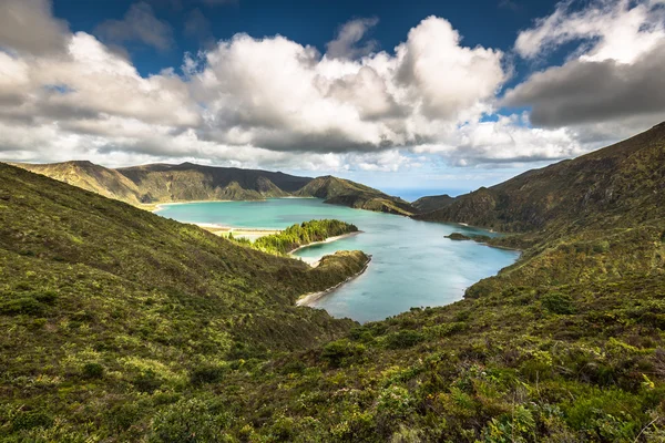 Lagoa do Fogo, a volcanic lake in Sao Miguel, Azores — Stock Photo, Image