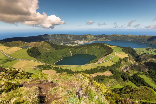 Sete Cidades ラゴア ポンタ ・ デルガダ アゾレス諸島セッテ ・ シダーデスは市民 — ストック写真