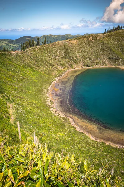 Nádherné jezero Sete Cidades, Azory, Portugalsko Evropa — Stock fotografie