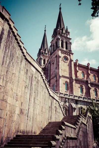 산타 마리아, 코 바 돈가, 아스투리아스, 스페인의 대성당 — 스톡 사진