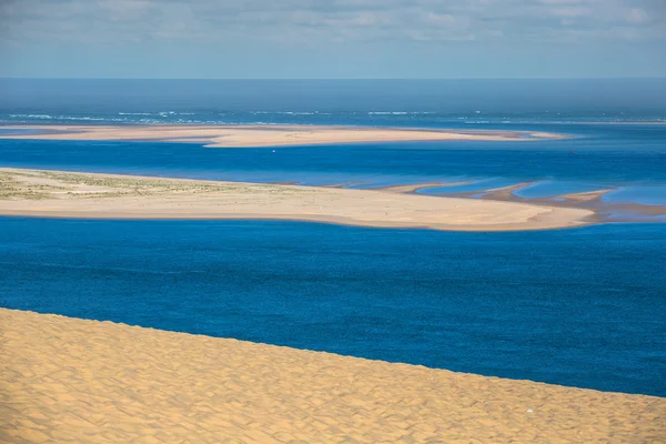 Visa från den högsta sanddynen i Europa - dyn av pyla (pilat), båge — Stockfoto