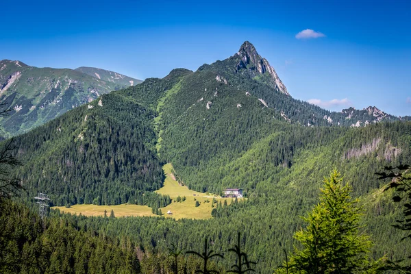 Hiking trail dan tatra Dağları manzarası. Polonya. Avrupa. — Stok fotoğraf