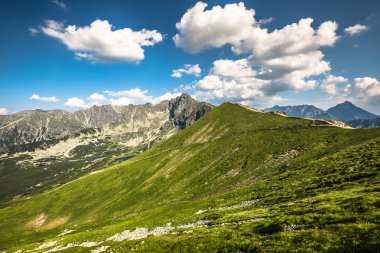 Tatra Mountain, Polonya, görünümden Kasprowy Wierch Valley gaz