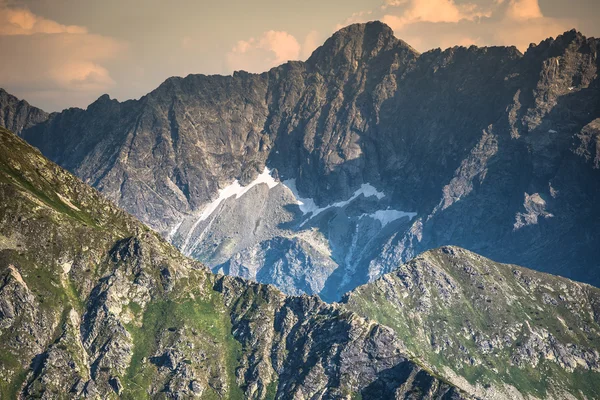 Pohled z Kasprowy Wierch summitu v polských Tatrách — Stock fotografie