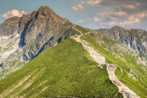 Latem Tatry góry, Polska, widok na Kasprowy Wierch zmalały — Zdjęcie stockowe