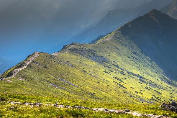 Vy från Kasprowy Wierch toppmötet i polska Tatrabergen — Stockfoto