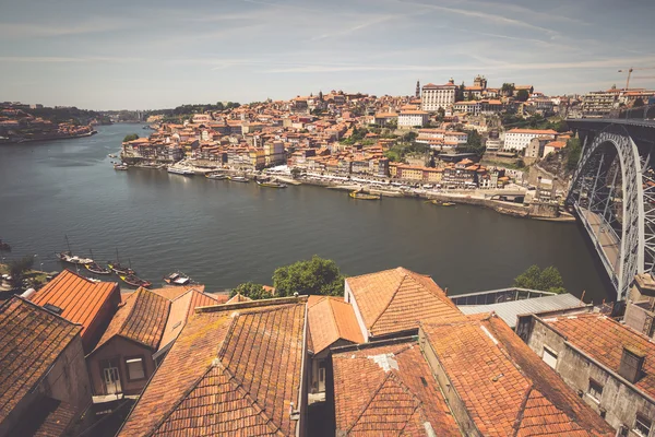 Panorama of Porto Old Town and Duoro river. Portugal — Stock Photo, Image
