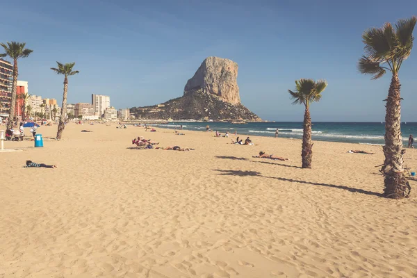 Calpe, Spain-April 2,2015: Famous Mediterranean Resort Calpe in S — стоковое фото