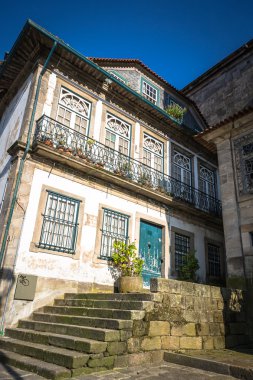 renkli evlerin ribeira porto, Portekiz