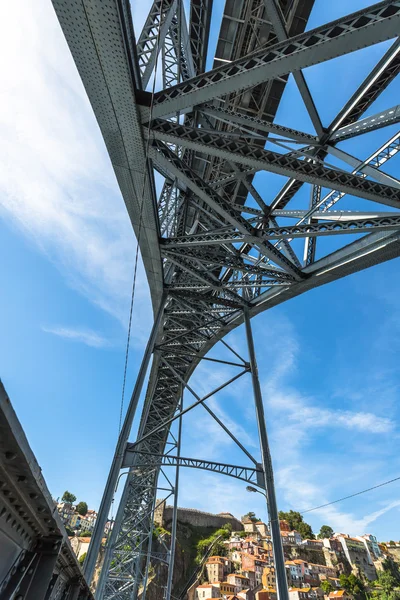 Město Porto v Portugalsku. Ponte Luiz, kterou jsem most přes řeku Douro — Stock fotografie