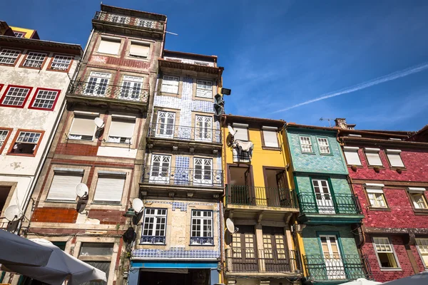 Renkli evlerin ribeira porto, Portekiz — Stok fotoğraf