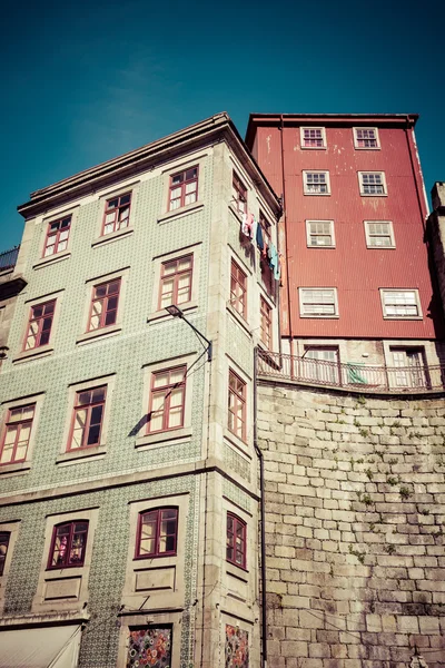 Colorful houses of Porto Ribeira, Portugal — Stock Photo, Image