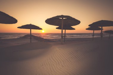 Costa Nova beach Aveiro, Portekiz