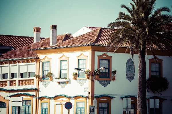 阿威罗、 葡萄牙。典型的建筑视图. — 图库照片