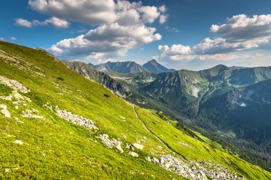 Kasprowy Wierch Zirvesi Polonya Tatra Dağları'nda görünümünden