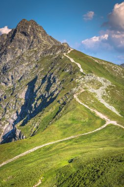 Yaz Tatra Mountain, Polonya, görünümden Kasprowy Wierch Swin