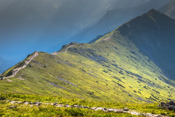 Widok z Kasprowego Wierch szczyt w polskich Tatrach — Zdjęcie stockowe