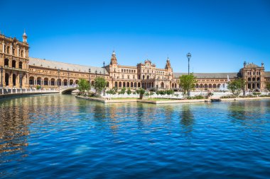 Güzel Plaza de Espana, Sevilla, İspanya