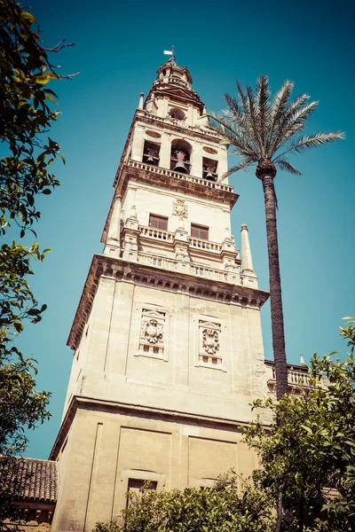 Klocktornet på Mezquita-moskén & katedralen i Cordoba, Sp — Stockfoto