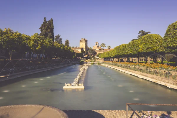 Giardini dell'Alcazar de los Reyes Cristianos a Cordova, Spagna — Foto Stock