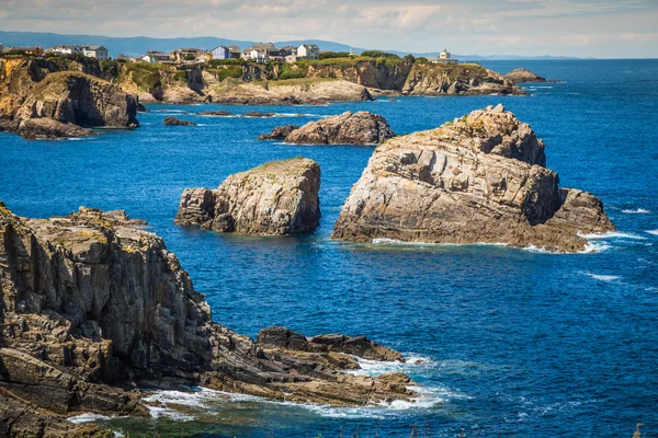 Famosa destinazione spagnola, Spiaggia delle cattedrali (playa de las cated — Foto Stock