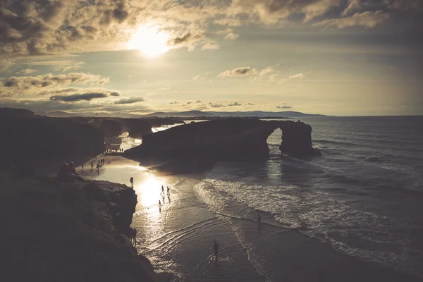 Playa de las Catedrales - Bella spiaggia nel nord della Spagna . — Foto Stock