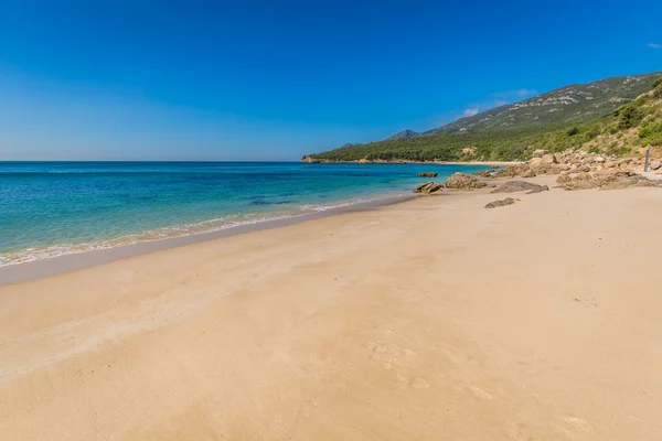 Bahía de playa en Portinho da Arrabida, Portugal —  Fotos de Stock