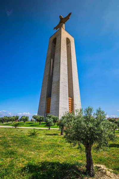 De Christus de koning standbeeld in Lissabon, Portugal — Stockfoto