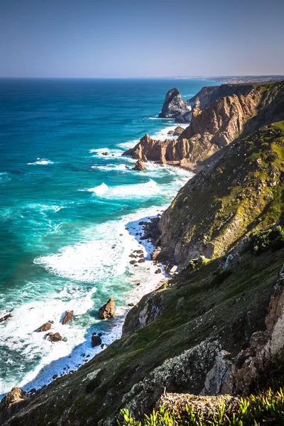 The cliffs of Cabo da Roca, Portugal. The westernmost point of E Royalty Free Stock Images