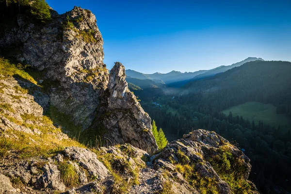 Uitzicht op tatra bergen van het wandelpad. Polen. Europa. — Stockfoto