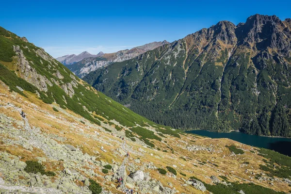 Horská krajina v Tatra hory národního parku, Zakopane, Pola — Stock fotografie