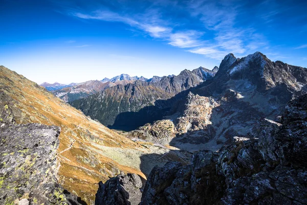 Paisagem montanhosa no parque nacional da montanha de Tatra, Zakopane, Pola — Fotografia de Stock