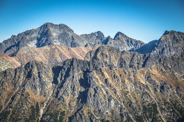 Vy över Tatrabergen från vandringsled. Polen. Europa. — Stockfoto