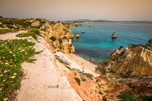 Natural rocks and beaches at Lagos Portugal — Stock Photo, Image