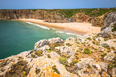 Praia yapmak Beliche - güzel sahil ve Algarve beach, Portuga