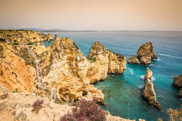 Rocks and rocky beach in Portugal, Lagos — Stock Photo, Image