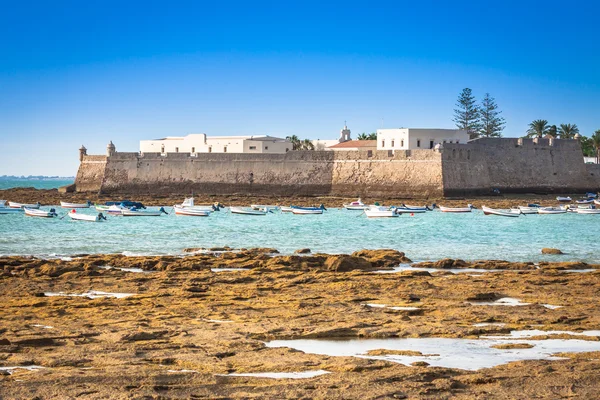 San sebastian castle, cadiz, spanien — Stockfoto