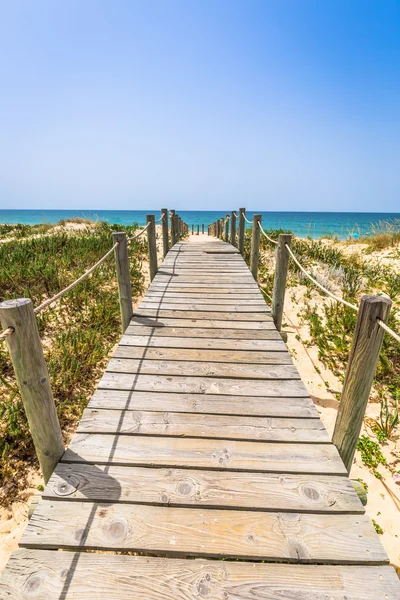 Pláž Faro, Algarve, Portugalsko — Stock fotografie