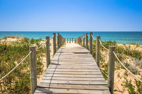 Pláž Faro, Algarve, Portugalsko — Stock fotografie