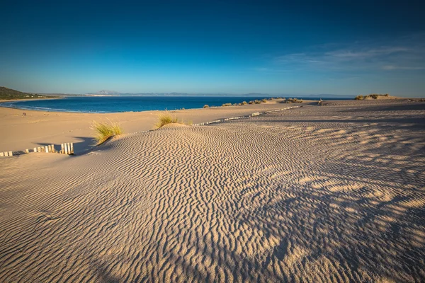 Piękny widok na plażę i ocean, Hiszpania, tarifa — Zdjęcie stockowe