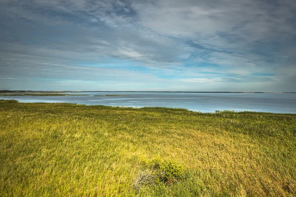 Lago Lebsko no Parque Nacional Slowinski. Polónia . — Fotografia de Stock