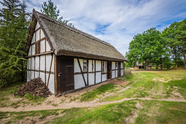 Old wooden house in Kluki, Poland — Stock Photo, Image