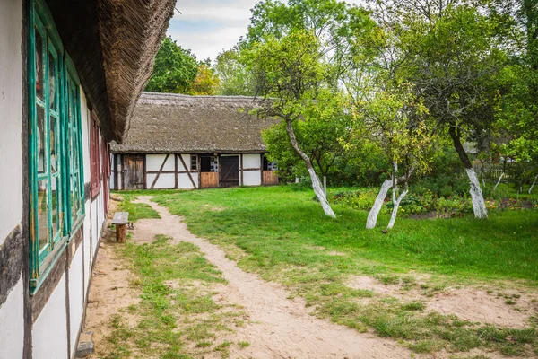 Old wooden house in Kluki, Poland — Stock Photo, Image