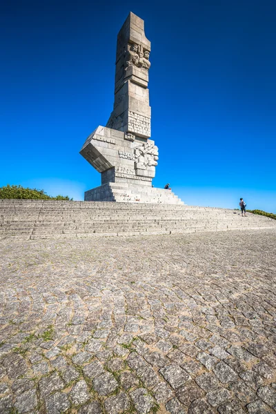 Westerplatte. Monument ter herdenking van de eerste slag bij tweede Worl — Stockfoto